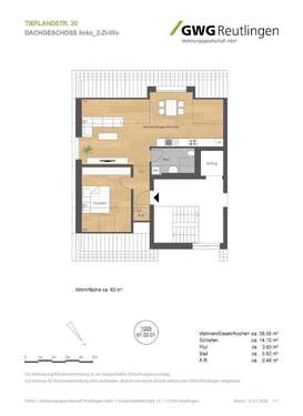Foto - Wohnung zum Mieten in Reutlingen 573,93 € 63 m²