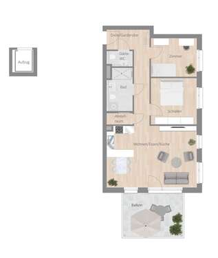 Foto - Wohnung zum Mieten in Besigheim 1.330,00 € 86.91 m²
