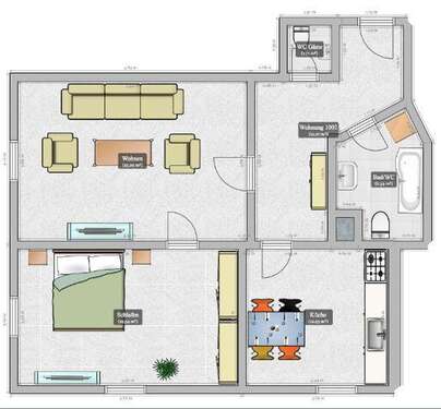 Foto - Wohnung zum Mieten in Bogen 676,00 € 81 m²