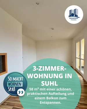 Foto - Wohnung zum Mieten in Suhl 300,00 € 58.3 m²