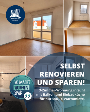 Foto - Wohnung zum Mieten in Suhl 280,00 € 58.3 m²
