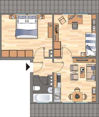 Foto - Wohnung zum Mieten in Weißenthurm 419,00 € 41.96 m²