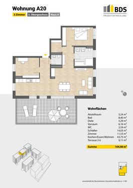 Foto - Wohnung zum Kaufen in Friedrichshafen 760.000,00 € 104.08 m²