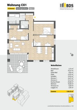 Foto - Wohnung zum Kaufen in Friedrichshafen 590.000,00 € 130.53 m²