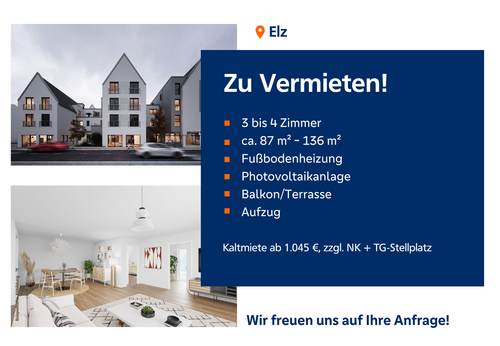 Foto - Wohnung zum Mieten in Elz 1.045,00 € 87 m²