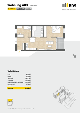 Foto - Wohnung zum Kaufen in Friedrichshafen 380.000,00 € 69.05 m²