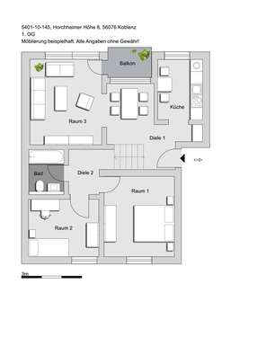 Foto - Wohnung zum Mieten in Koblenz 669,00 € 64.58 m²