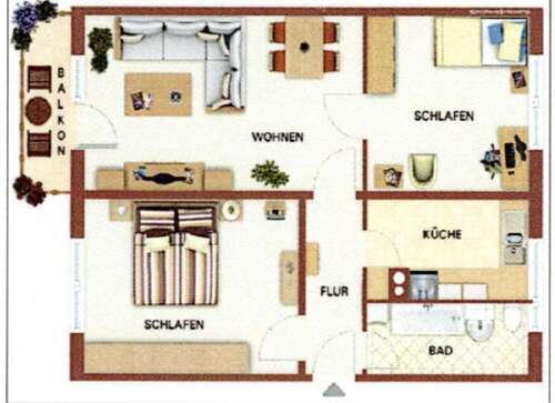 Foto - Wohnung zum Mieten in Dresden 800,00 € 66 m²