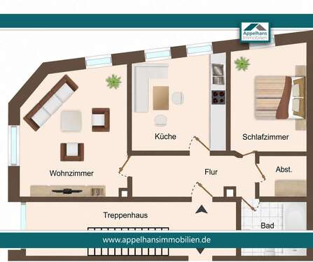 Foto - Wohnung zum Kaufen in Melle 159.000,00 € 63.54 m²