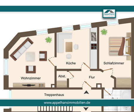 Foto - Wohnung zum Kaufen in Melle 159.000,00 € 63.54 m²