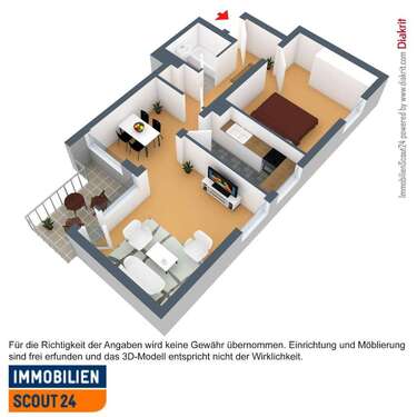 Foto - Wohnung zum Mieten in Solingen 579,00 € 57 m²