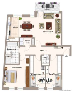 Foto - Wohnung zum Kaufen in Aachen 495.000,00 € 122.25 m²