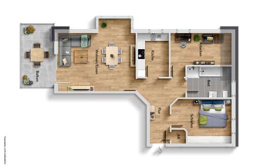 Foto - Wohnung zum Kaufen in Bielefeld-Brake 249.000,00 € 82 m²