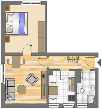 Foto - Wohnung zum Mieten in Herscheid 359,00 € 44.03 m²