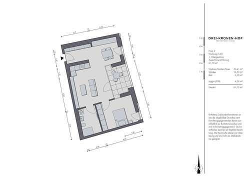 Foto - Wohnung zum Kaufen in Tuttlingen 296.400,00 € 61.75 m²