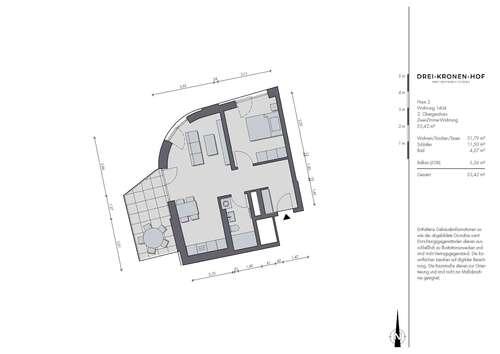 Foto - Wohnung zum Kaufen in Tuttlingen 261.800,00 € 53.42 m²