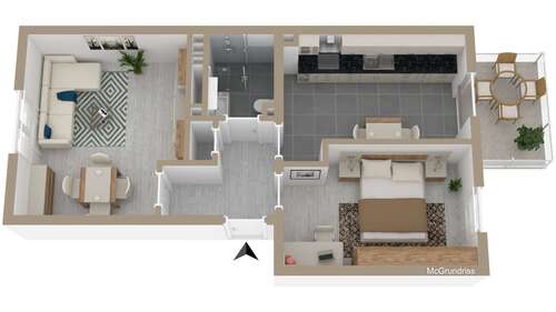 Foto - Wohnung zum Mieten in Hagen 360,00 € 58 m²