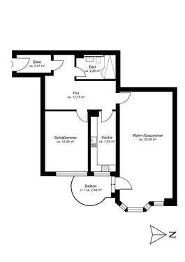 Foto - Wohnung zum Kaufen in Berlin 289.000,00 € 71 m²