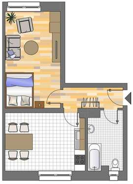 Foto - Wohnung zum Mieten in Dortmund 159,78 € 41.44 m²