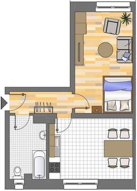 Foto - Wohnung zum Mieten in Dortmund 203,21 € 40.24 m²