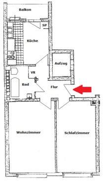 Foto - Wohnung zum Mieten in Mainz 960,00 € 60 m²