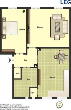 Foto - Wohnung zum Mieten in Haltern am See 519,00 € 50.64 m²