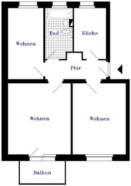 Foto - Wohnung zum Mieten in Calbe 155,00 € 25 m²