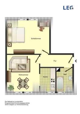 Foto - Wohnung zum Mieten in Unna 329,00 € 38 m²