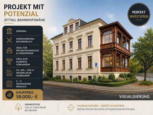 Foto - Haus zum Kaufen in Zittau 59.000,00 € 200 m²