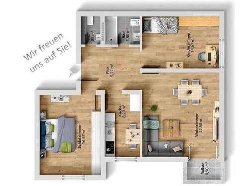 Foto - Wohnung zum Kaufen in München 599.000,00 € 78 m²