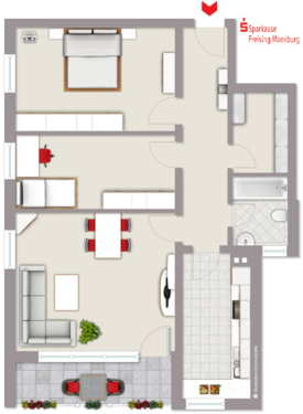 Foto - Wohnung zum Kaufen in Freising 315.000,00 € 82 m²
