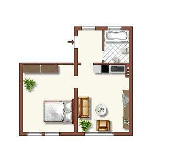 Foto - Wohnung zum Mieten in Duisburg 409,00 € 42.41 m²