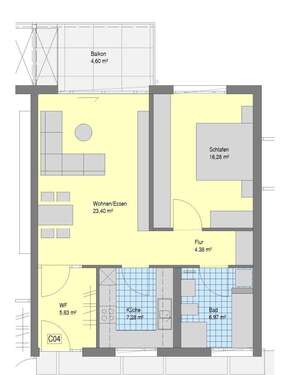Foto - Wohnung zum Mieten in Kirchheim 855,00 € 68 m²