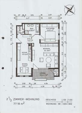 Foto - Wohnung zum Mieten in Mannheim 1.200,00 € 77.18 m²