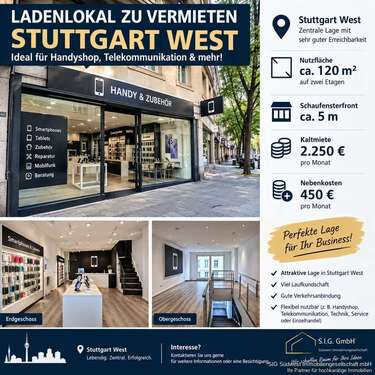 Foto - Einzelhandel in Stuttgart - West 2.250,00 € 118.29 m²