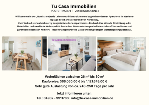 Foto - Wohnung zum Kaufen in Norderney 1.032.964,00 € 74.55 m²