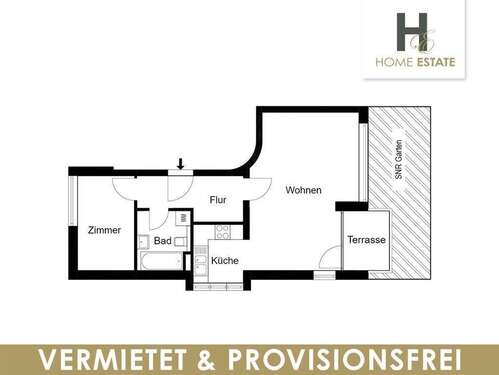Foto - Wohnung zum Kaufen in Teltow 190.000,00 € 55 m²