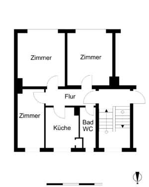 Foto - Wohnung zum Mieten in Bremerhaven 310,00 € 48.99 m²