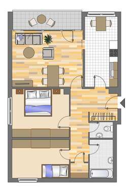 Foto - Wohnung zum Mieten in Koblenz 859,00 € 81.75 m²