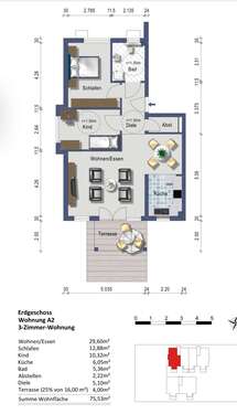 Foto - Wohnung zum Kaufen in Mainz Ebersheim 309.000,00 € 75 m²