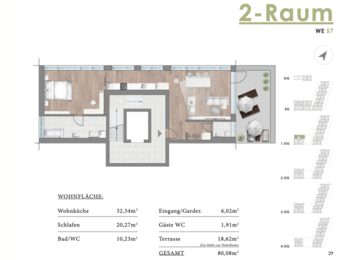 Foto - Wohnung zum Mieten in Dresden 1.045,00 € 80.08 m²