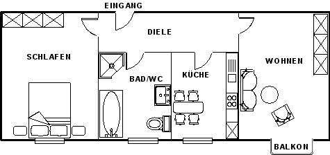 Foto - Wohnung zum Mieten in Mitterteich 241,30 € 43.09 m²