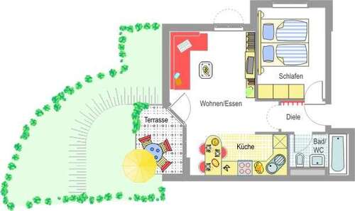 Foto - Wohnung zum Mieten in Sachsenheim 590,00 € 43.51 m²