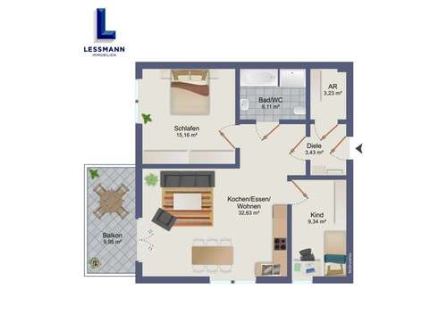 Foto - Wohnung zum Mieten in Bad Kreuznach 770,00 € 75 m²