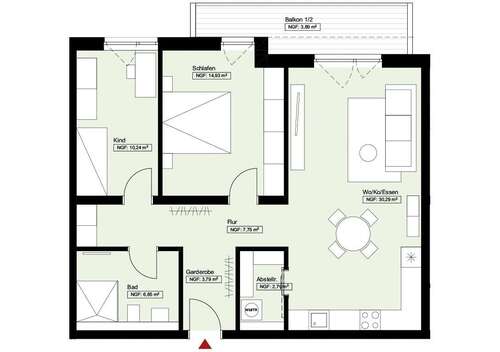Foto - Wohnung zum Kaufen in Bretten 415.000,00 € 77.96 m²