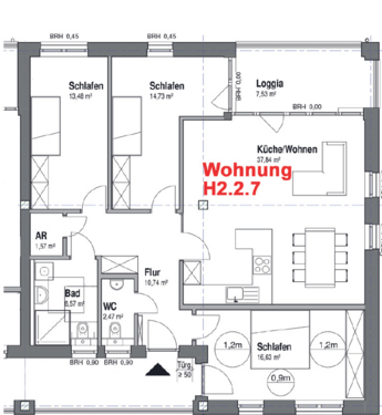 Foto - Wohnung zum Mieten in Haltern am See 1.455,00 € 111.91 m²