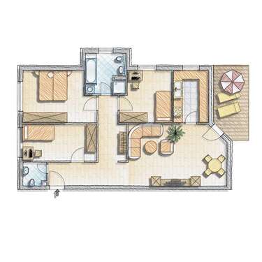 Foto - Wohnung zum Mieten in Weilheim 1.100,00 € 96 m²