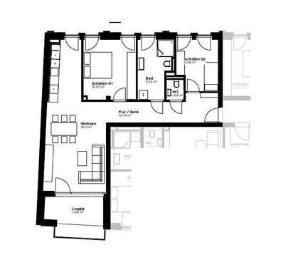 Foto - Wohnung zum Mieten in München 3.020,00 € 91.55 m²