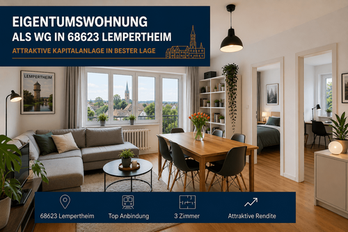 Foto - Wohnung zum Kaufen in Lampertheim 272.200,00 € 83 m²