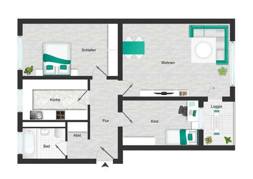 Foto - Wohnung zum Kaufen in Neu-Isenburg 315.000,00 € 73 m²
